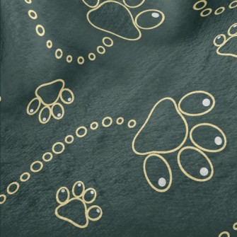 Cute Dog Footprints Minky