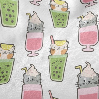 Big Head Cat Cold Drink Minky