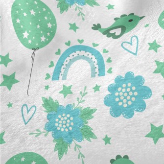 Dreamy Rainbow Bird Minky