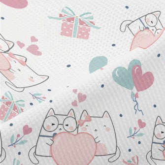 Loving Cat Couple Piqué