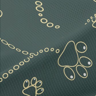 Cute Dog Footprints Piqué