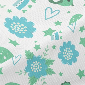 Dreamy Rainbow Bird Piqué