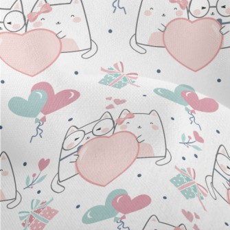 Loving Cat Couple Lightweight Performance Linen