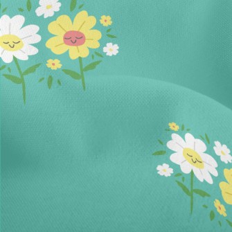 Mini Flowers On The Grassland Lightweight Performance Linen