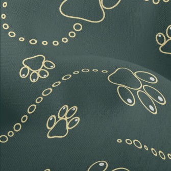Cute Dog Footprints Lightweight Performance Linen