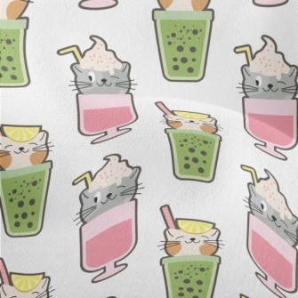 Big Head Cat Cold Drink Lightweight Performance Linen