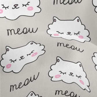 Shy Cat With Closed Eyes Lightweight Performance Linen