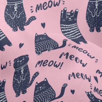 Cat With Changing Expressions Lightweight Performance Linen