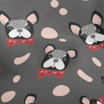 French Bulldog With Bow Tie Lightweight Performance Linen