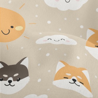 Cute Cloud Shiba Inu Lightweight Performance Linen