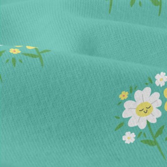 Mini Flowers On The Grassland Modern Jersey