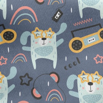 Lively Rock Dog Jersey Backed Fleece