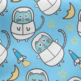 Fat Space Cat Jersey Backed Fleece