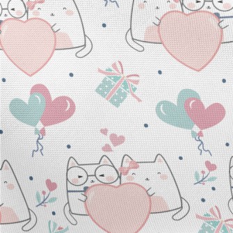 Loving Cat Couple Pongee