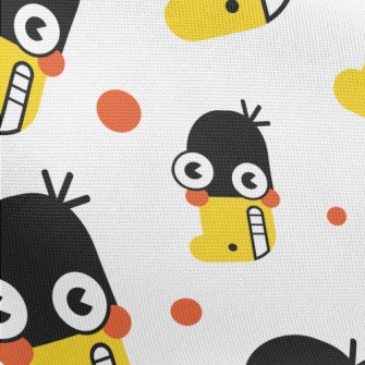 Funny Little Black Duck Pongee