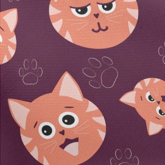 Orange Striped Cat Pongee