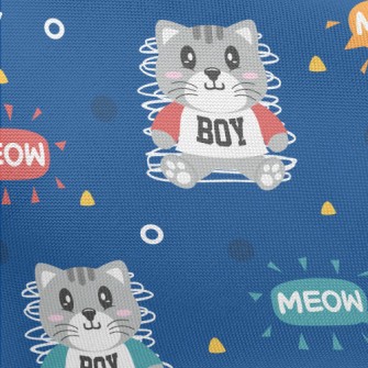 Sports Little Gray Cat Pongee