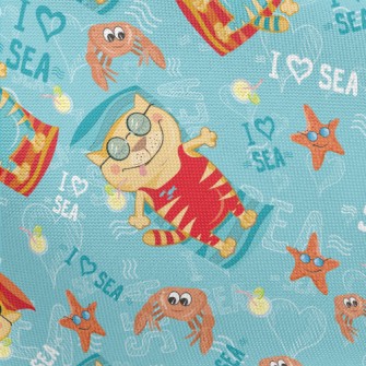 Relaxing Holiday Cat Pongee