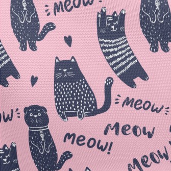 Cat With Changing Expressions Pongee