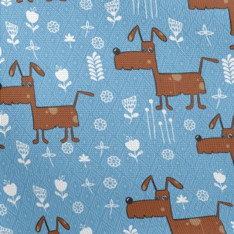 Cartoon Style Puppy Pongee