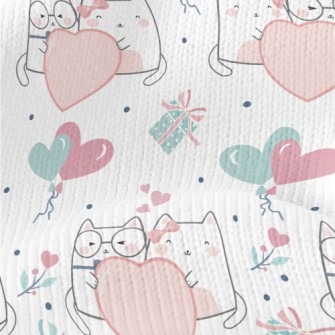 Loving Cat Couple Stretch Jersey