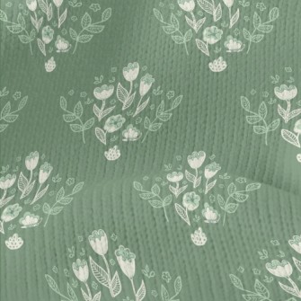 Fresh Lines And Small Flowers Stretch Jersey