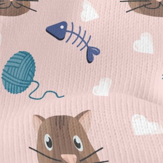 Kitten Fish Bone Yarn Stretch Jersey