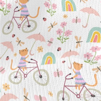 Kitten Riding A Bicycle In The Stretch Jersey