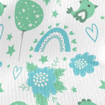 Dreamy Rainbow Bird Stretch Jersey