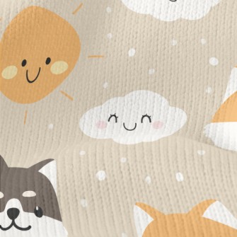 Cute Cloud Shiba Inu Stretch Jersey