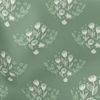 Fresh Lines And Small Flowers Lightweight Cotton Poplin