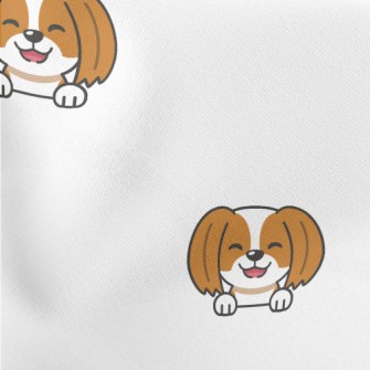 Smiling Big-eared Dog Lightweight Cotton Poplin
