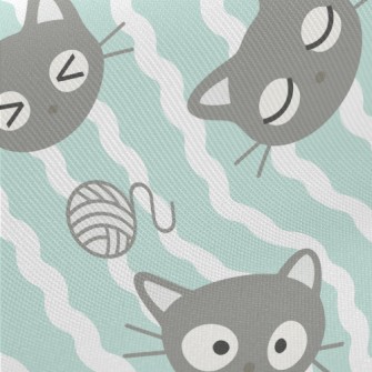 Kitten Yarn Ball Midweight Cotton Poplin