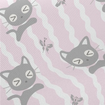 Surprised Expression Cat Midweight Cotton Poplin