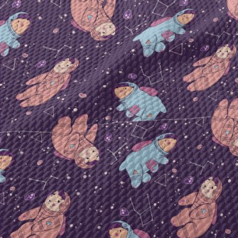 Space Cats And Dogs Birdseye Piqué