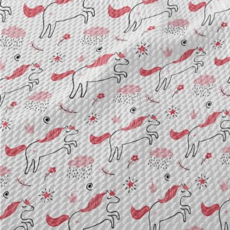 Crown Star Unicorn Birdseye Piqué