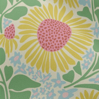 Doodle Sunflower Chiffon