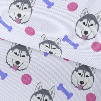 Husky And Dog Bone Waterproof Oxford