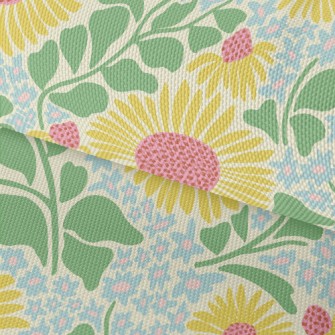 Doodle Sunflower Waterproof Oxford