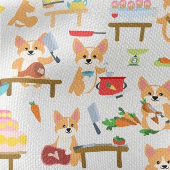 Corgi Cooking King Waterproof Canvas
