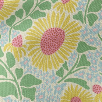 Doodle Sunflower Waterproof Canvas