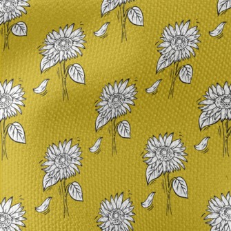 Withered Sunflower Waterproof Canvas