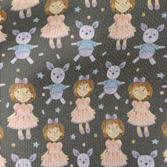 Little Girl Rabbit Puppet Waterproof Canvas