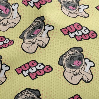 Laughing Bone Pug Athletic Mesh Flat Back