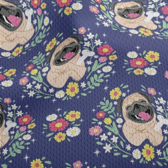 Laughing French Bulldog Athletic Mesh Flat Back