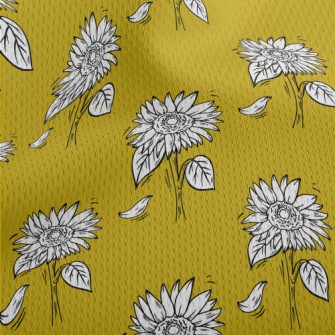 Withered Sunflower Athletic Mesh Flat Back
