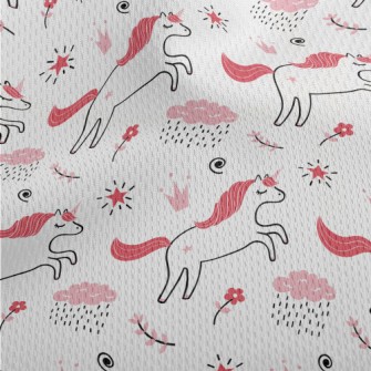 Crown Star Unicorn Athletic Mesh Flat Back