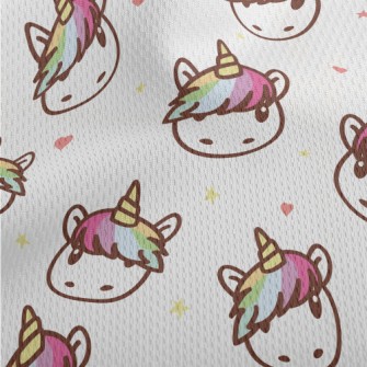 Rainbow Bangs Unicorn Athletic Mesh Flat Back