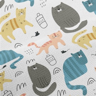 Colorful Creative Cat Performance Linen