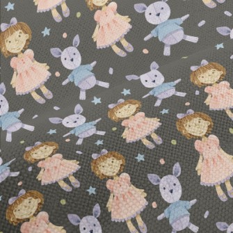 Little Girl Rabbit Puppet Performance Linen